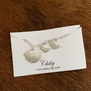 Momma & 2 baby bird bracelet